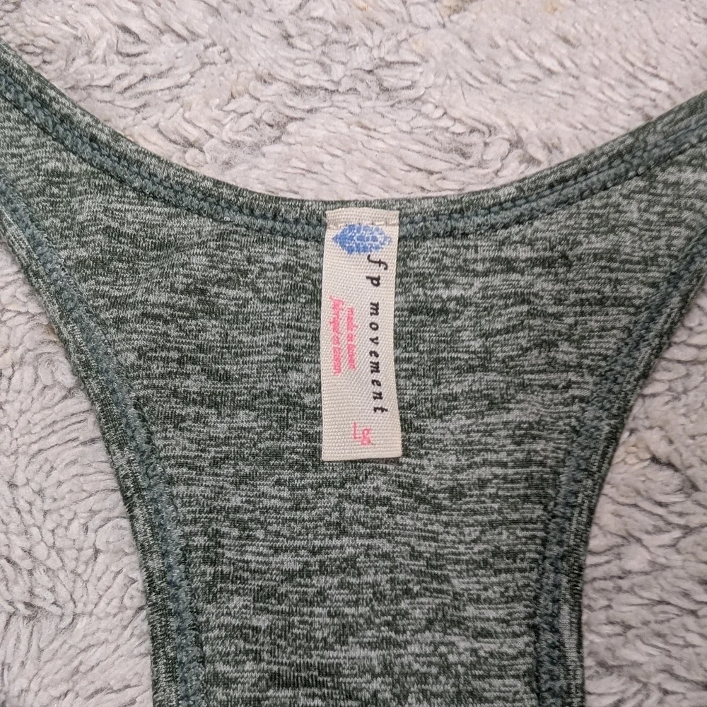 Free People Jumpsuit Womens L Green First Place One Piece FP Movement Active